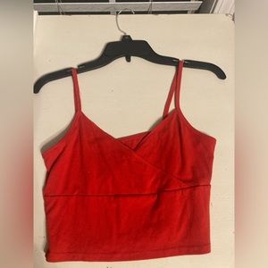 Medium Red Cropped Tank Top